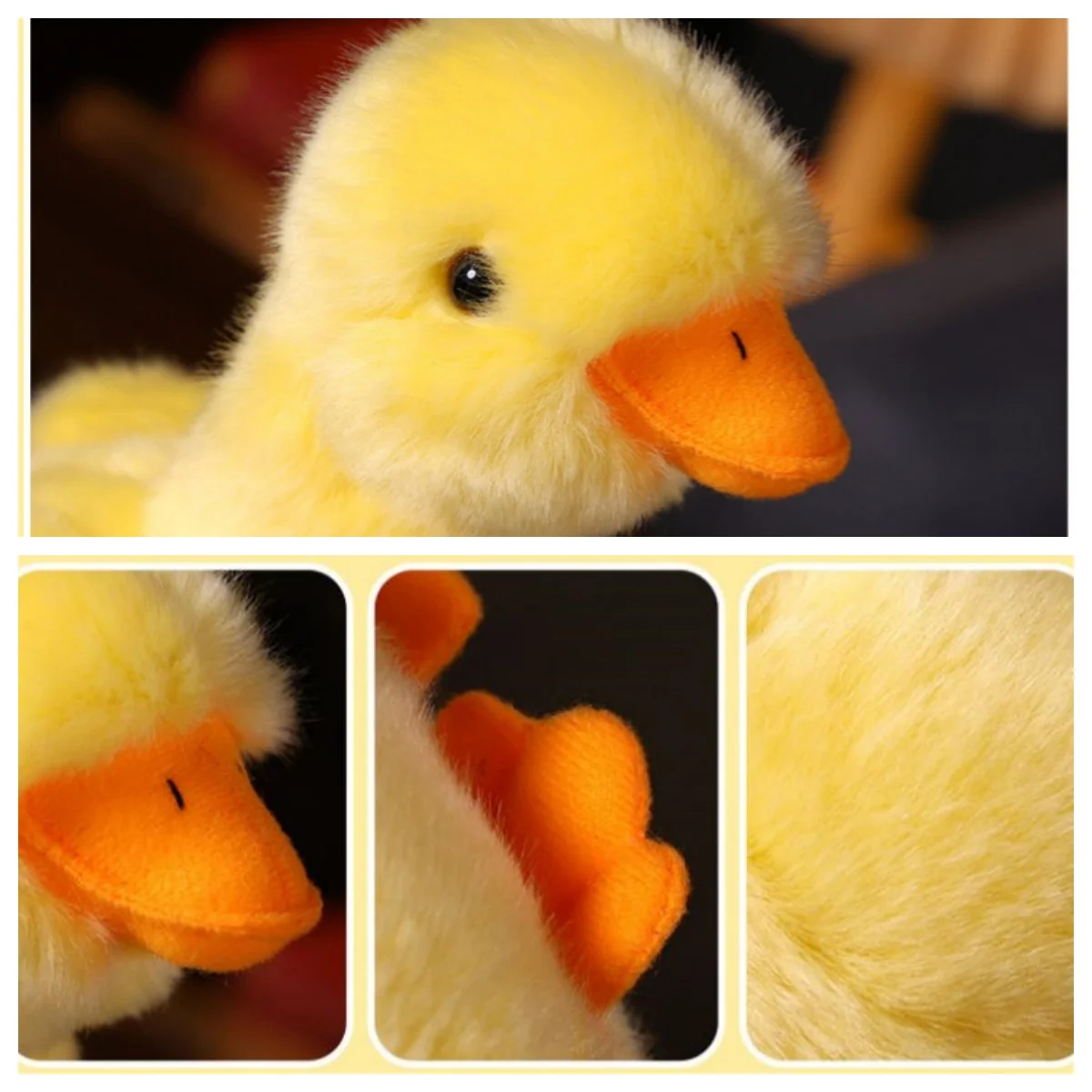 Yellow Duck Stuffed Plush Pillow, Super Soft Huggable Animal