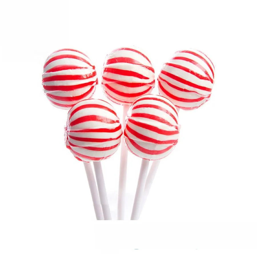 Assorted Fruit Flavours Sweet Bubble Gum Lollipops Center Filled Hard