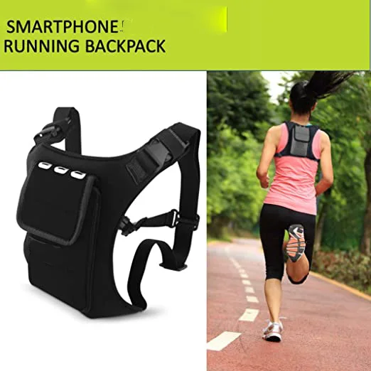 Gear Beast Running Backpack Vest Cell Phone and Accessories Holder Lightweight Pack with Key Card ID Holder For Running Jogging Cycling Fits iPhone X 8 7 6s 6 Plus Galaxy S6 S7 Edge S8 Plus Note 8 