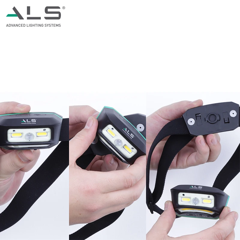 ALS 250lm Rechargeable Light Outdoor motion sensor LED Headlamp Waterproof led worklight