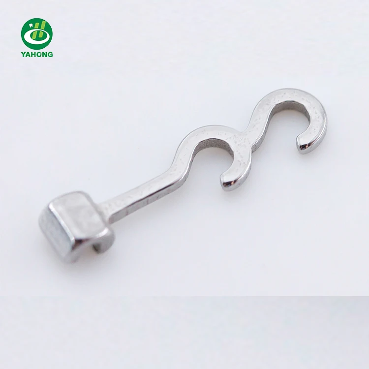 Dental Long Curved Hooks Ortho Stops Metal Bracket Orthodontic