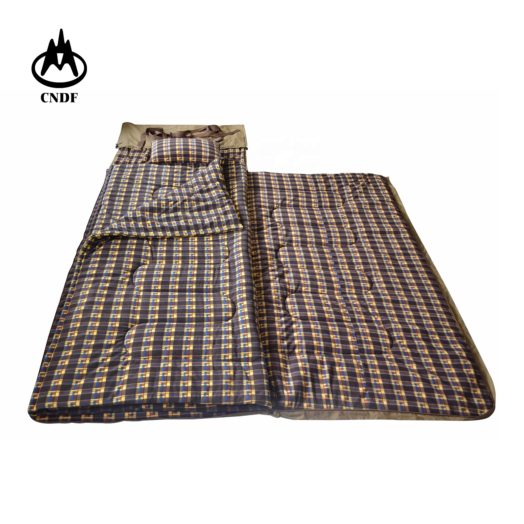 
USA luxurious big size cotton canvas sleeping bag, soft micro fleece, warm for extremely cold, hunting,water proof 