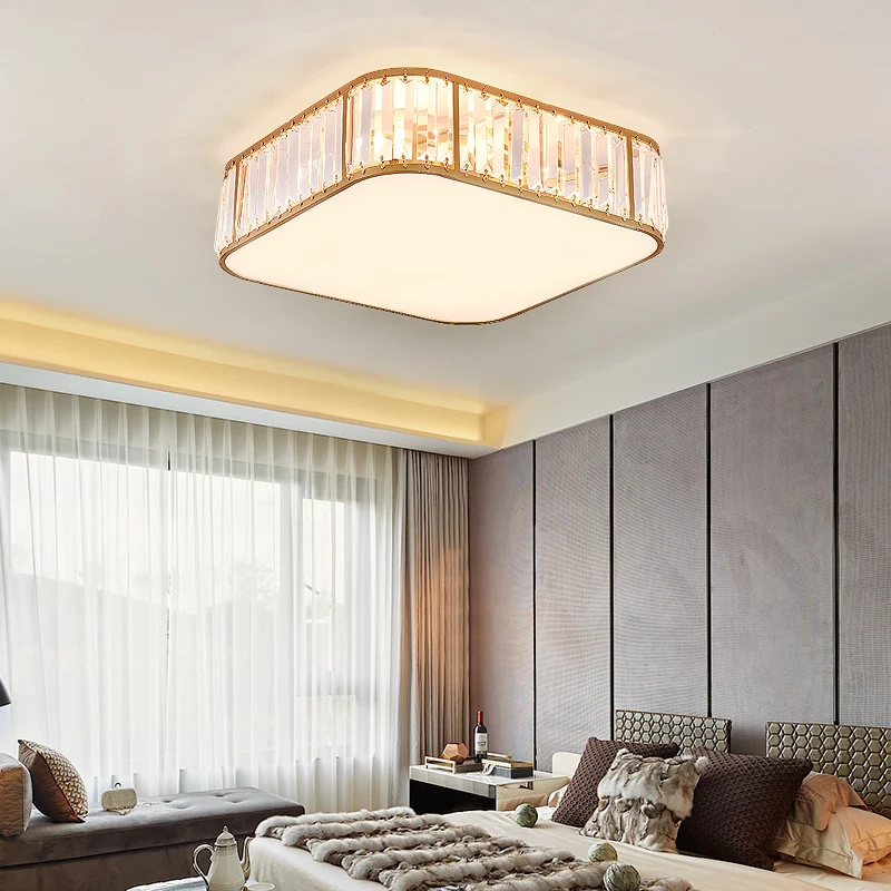 Latest modern design home decoration aluminum crystal led ceiling lamp