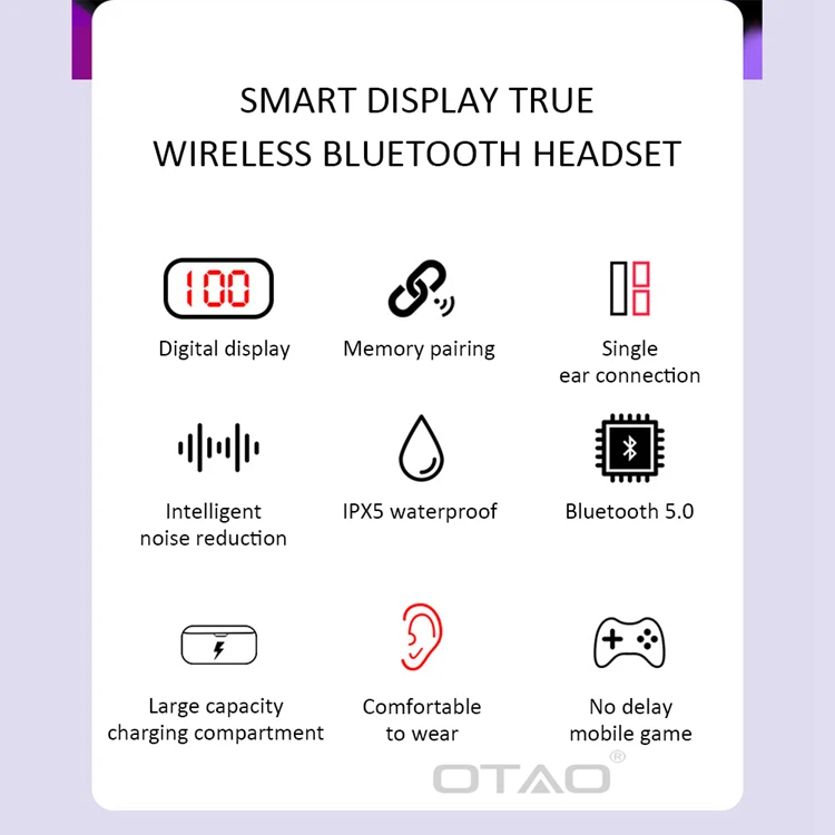 Tws Aviation Headset Earphone Bluetooth Wireless Earbuds Headphone In Ear Smartphone Ps4 Power Bank Microfone Custom Logo - ANKUX.COM