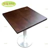 New dark color square wood coffee table /solid wood slab coffee table for home & restaurant