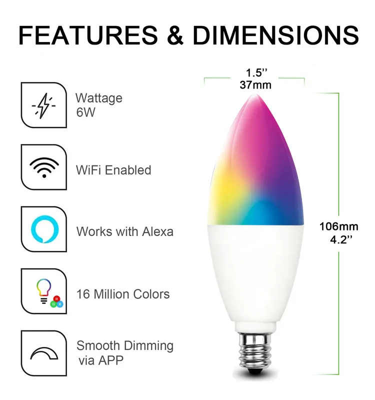 zigbee e27 e14 smart wifi light led bulb - ANKUX.COM
