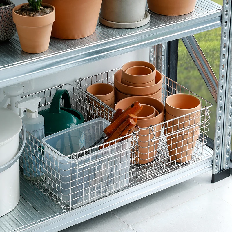 Shimoyama Stainless Steel Storage Basket Multifunction Storage Container Stackable Kitchen