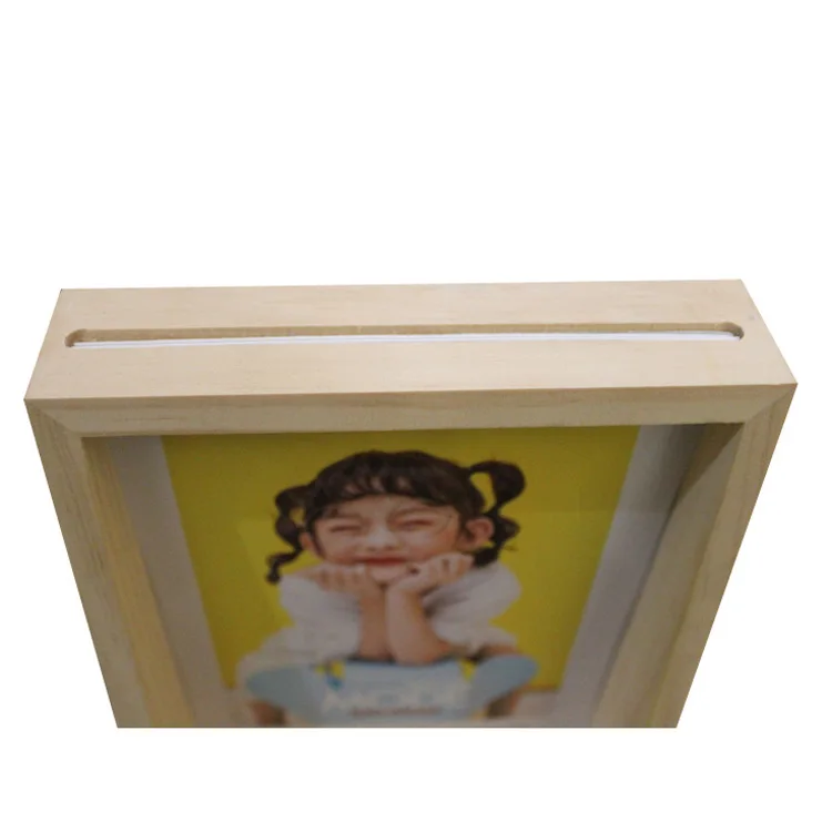 Fast shipping natural wood 8x10 inch date photo frame for office and table