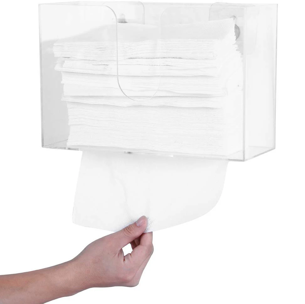 Acrylic Paper Towel Holder With Adhesive No Drilling Wall Mount
