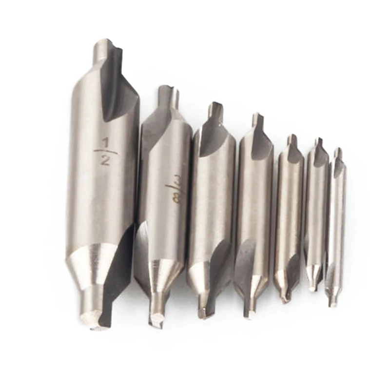 Tool Set Drill and Chamfer Center Spotting Drill Bit Combined Countersink Kit