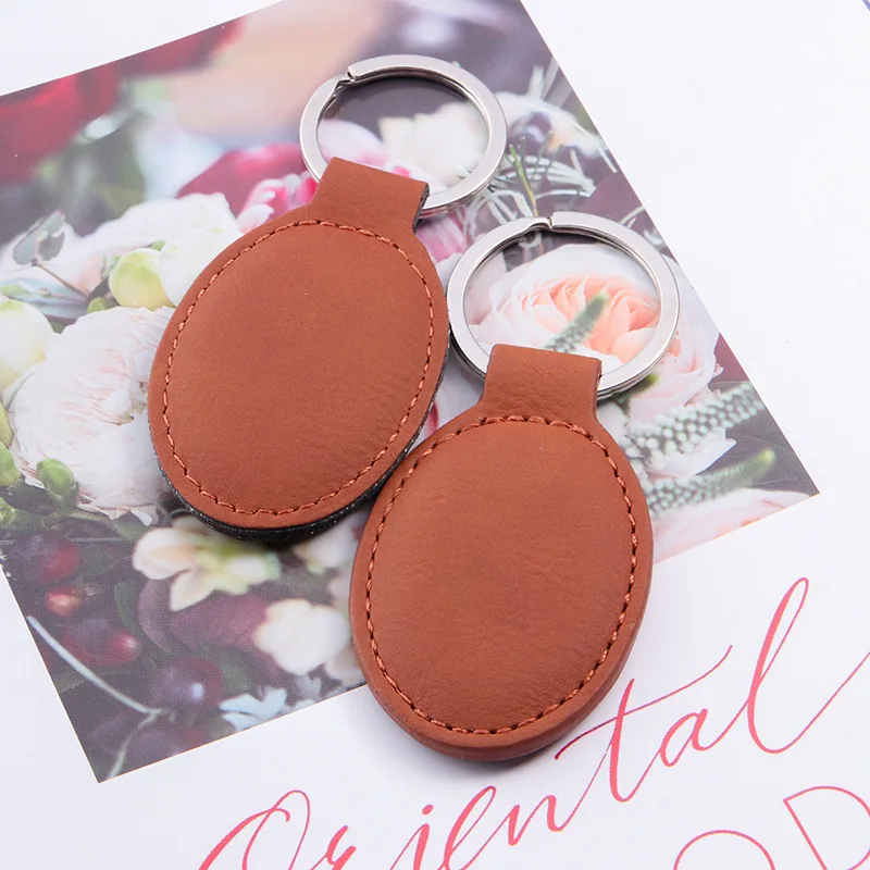 Pu Round Keychain Personalized Customized Leather Promotional Keychain Buy Car Leather