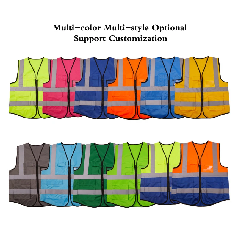 Custom reflective cotton coat Hi-Vis reflective safety jacket outdoor construction warm polar fleece