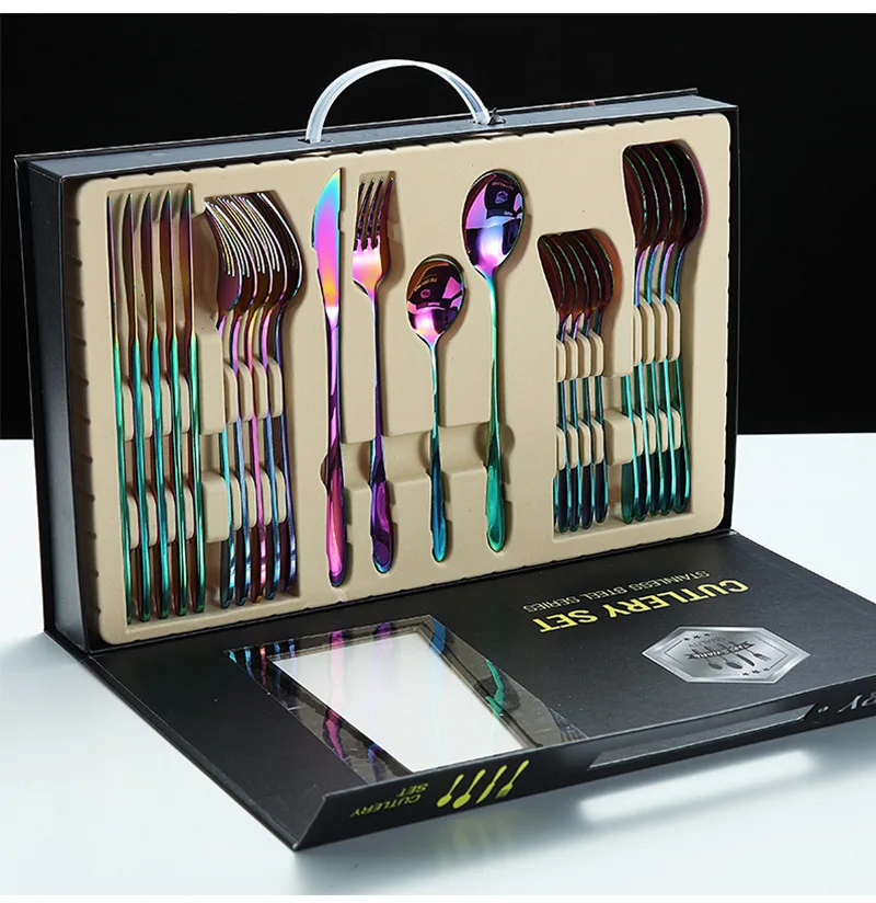 Amazon Hot Selling 24pcs 30pcs Stainless Steel 304 Cutlery With Thick