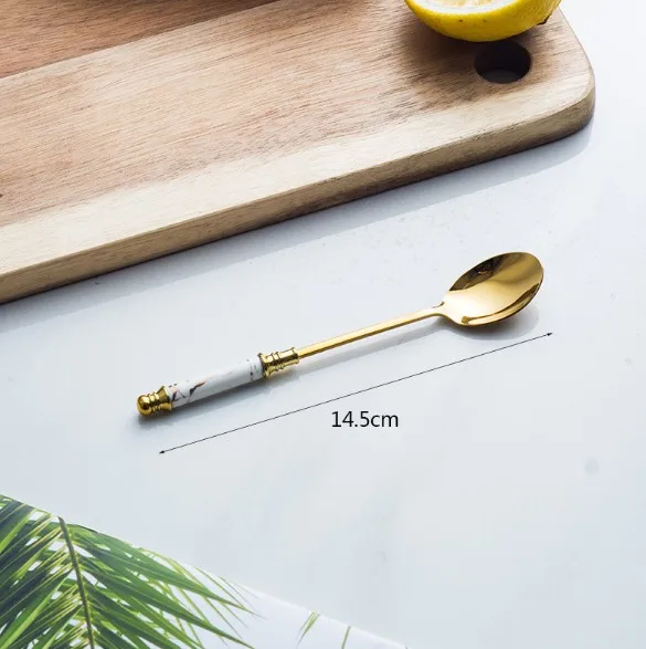 Ceramic Black Handle Flatware Stainless Cutlery Set Spoons Set 24 pcs Stainless Home Steel Cutlery