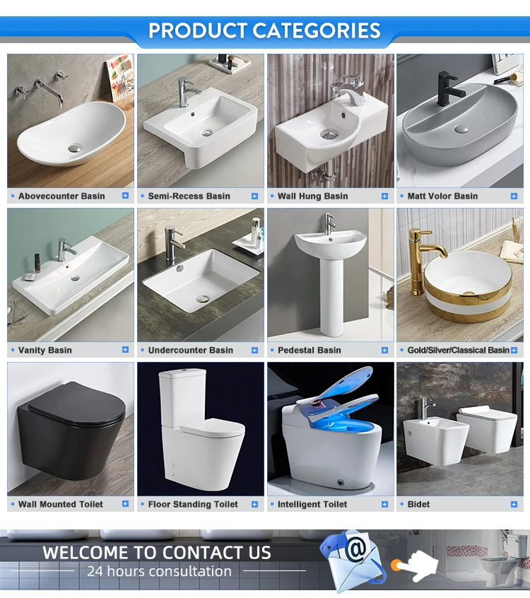 PATE 78449 Square counter top bathroom sink gloss black color ceramic hand washing art basin