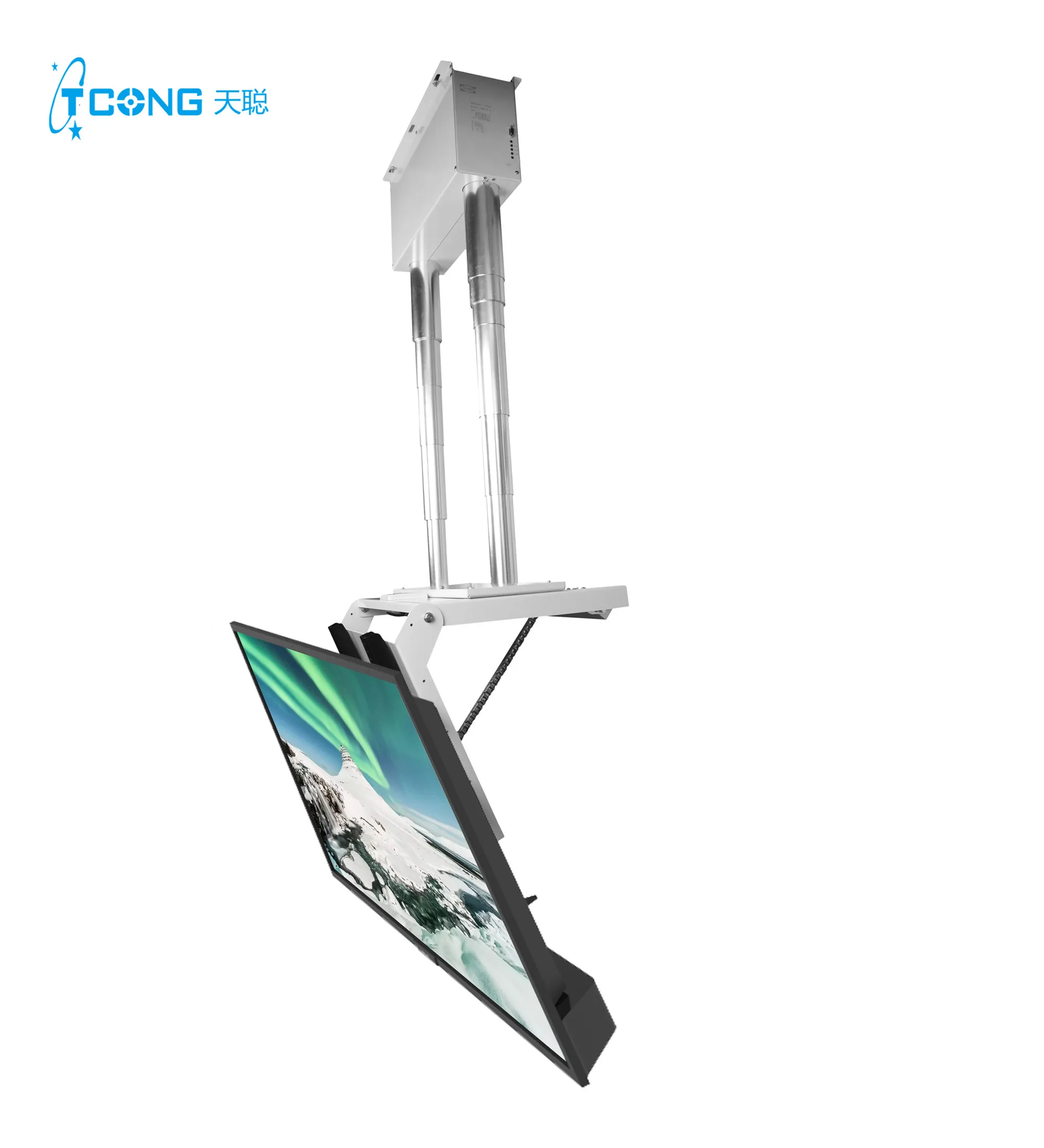 Fully Automatic Remote Control Telescopic Ceiling Tv Lift Flipdown Tv