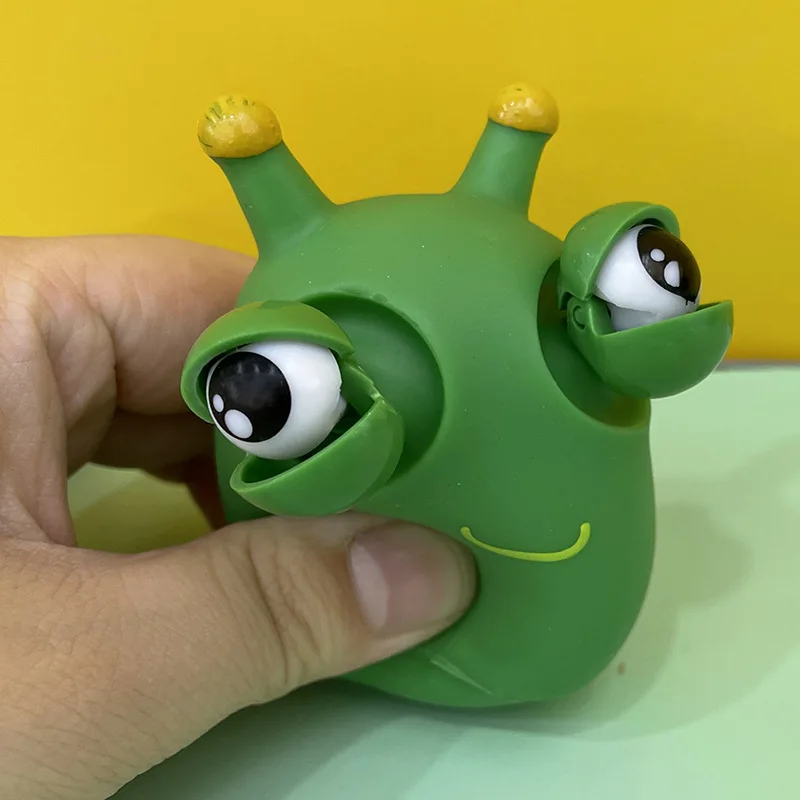Tt 2023 Novelty Boom Eye Worm Squeeze Toy Fun Anti Stress Relief