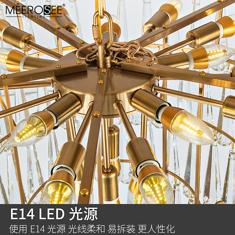 MEEROSEE Chandelier Modern Crystal Pendant Light Nordic Lamps Chandelier Crystal Chandeliers for Home MD86705