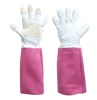HANDLANDY factory wholesale Pig Leather ladies garden gloves women putting on leather gloves