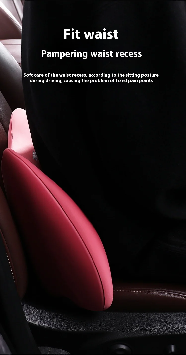 Car Headrest Neck Pillow Summer Driving Airline Grade Neck Cushion Leather Material for Car and Aviations Seat manufacture