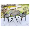 Garden tables chair sets modern miniature patio circle outdoor furniture cast aluminum tea garden set