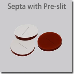 septa with pre-slit