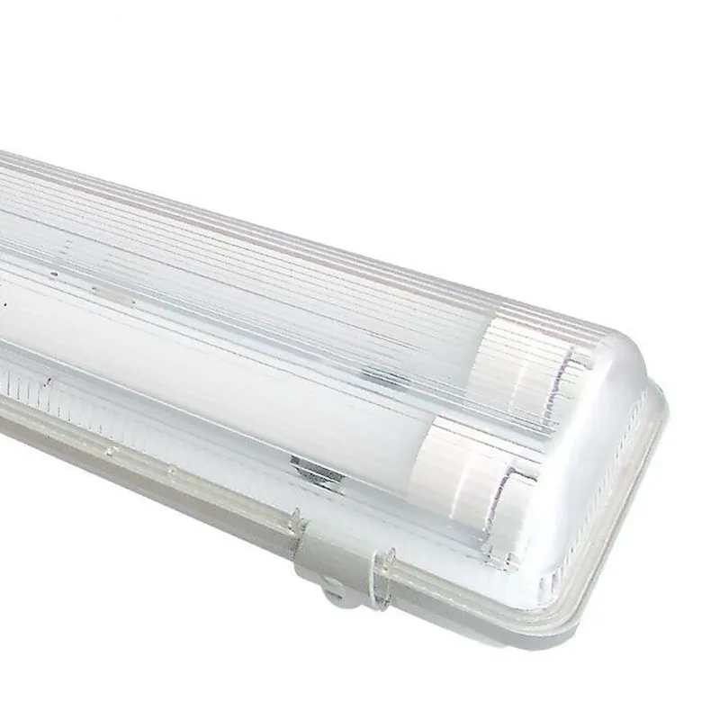 China factory 3000-6500K 600-1500mm 17-60W ip65 weatherproof fluorescent lights fitting, led lighting fixture 2x18w for bathroom