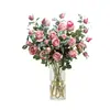 wholesale sale party indoor home wedding decoration Oil painting hue European multi artificial silk rose flower