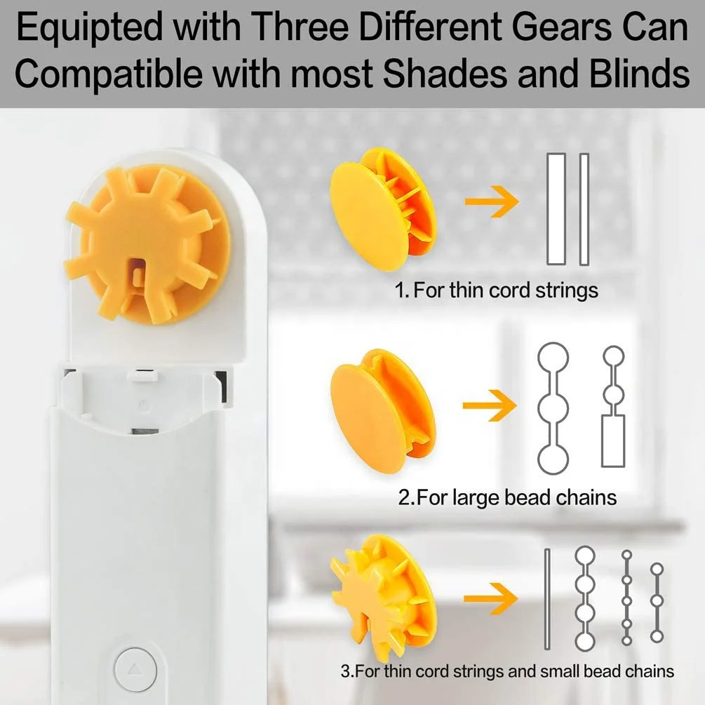 Smart Motorized Chain Curtain Motor Solar Powered Shade Electric Remote