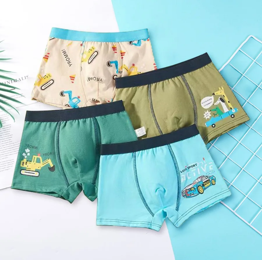 Boys Panties Underwear Kids Pack Sell Cartoon Cotton Boxer Briefs For