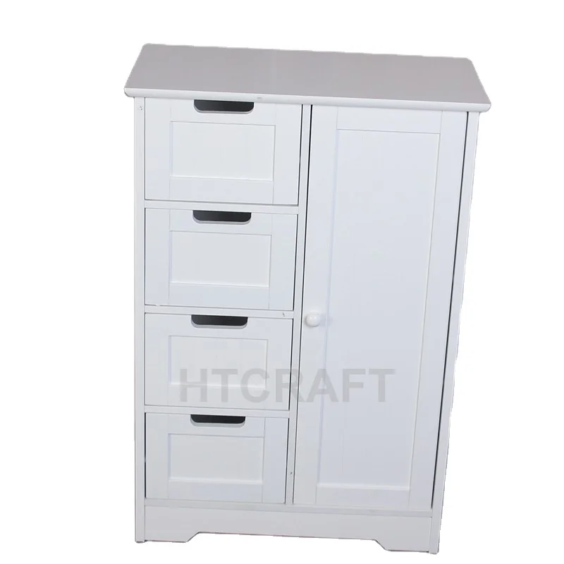E1 Mdf White Space Saving Home Furniture,Chest With Four Small Drawers