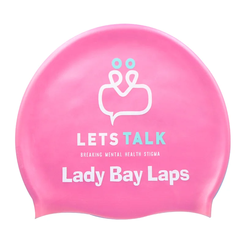 
the slide of angle adult swimming cap 