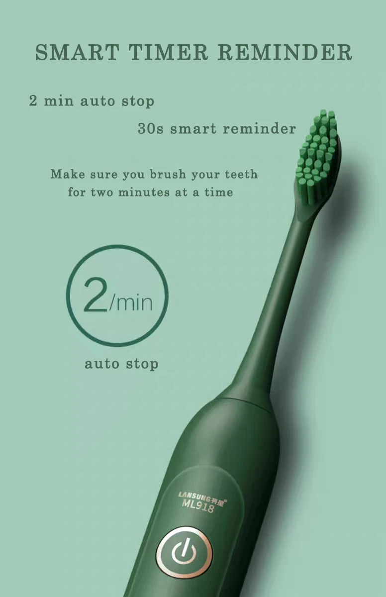 Factory Oem Odm Rechargeable Automatic Travel Black Adult Brosse a Dent Electrique Sonic Ultrasonic Electric Toothbrush