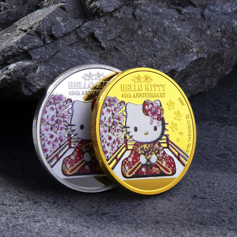 Hello Kitty colored commemorative coin Hello Kitty commemorative