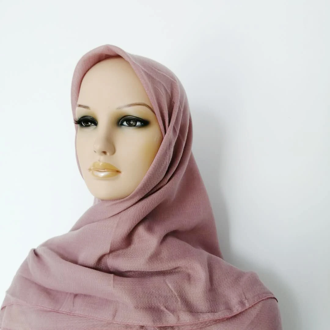 Scarf Hijab Women Cotton Voile Scarf Muslim Hijab Custom 21 Colors Pure Color Square Scarf 6716