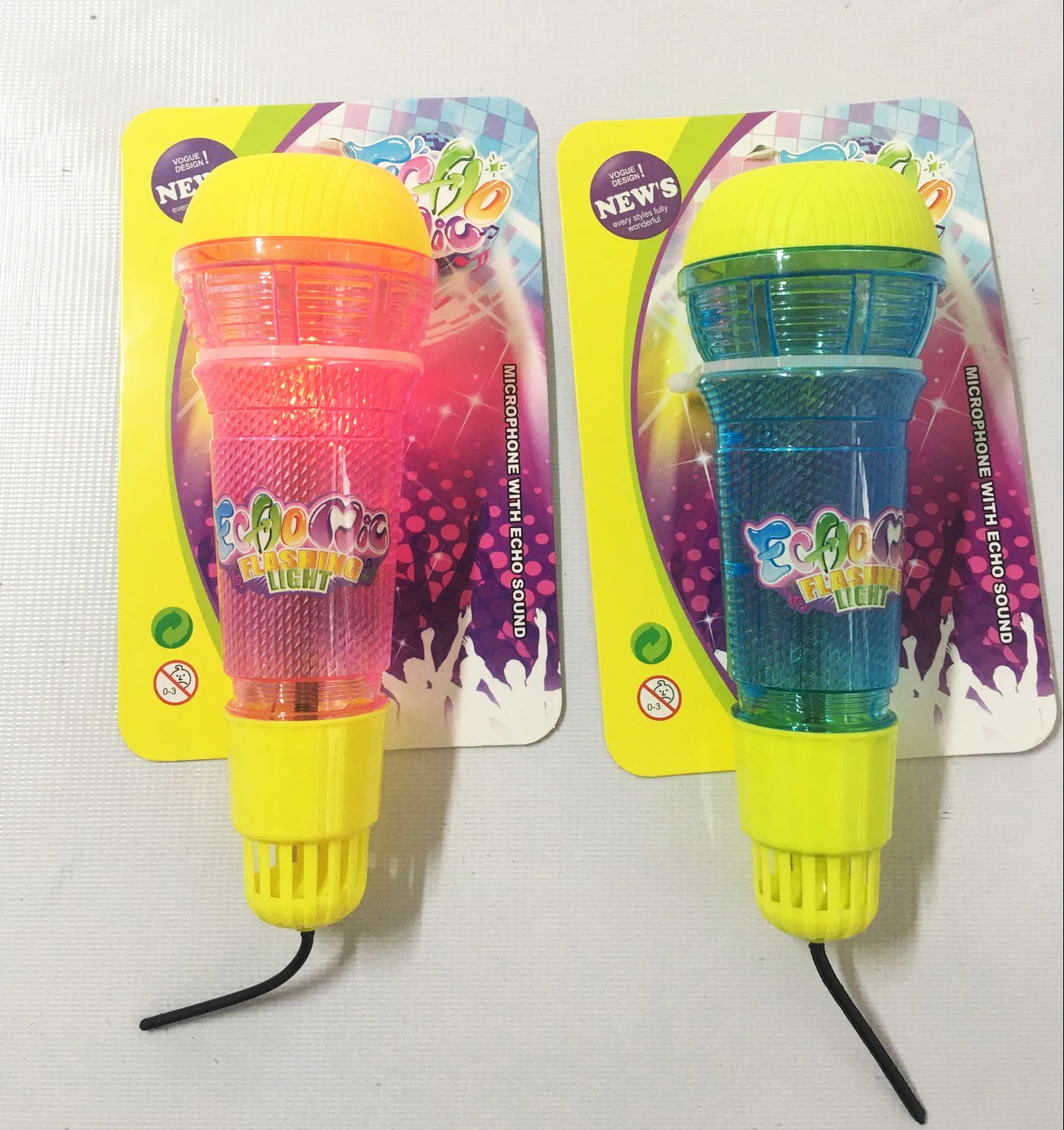 2pcs Funny Echo Microphones Kids Pretend Toys Plastic Echo Mic Practical Mic Toy 