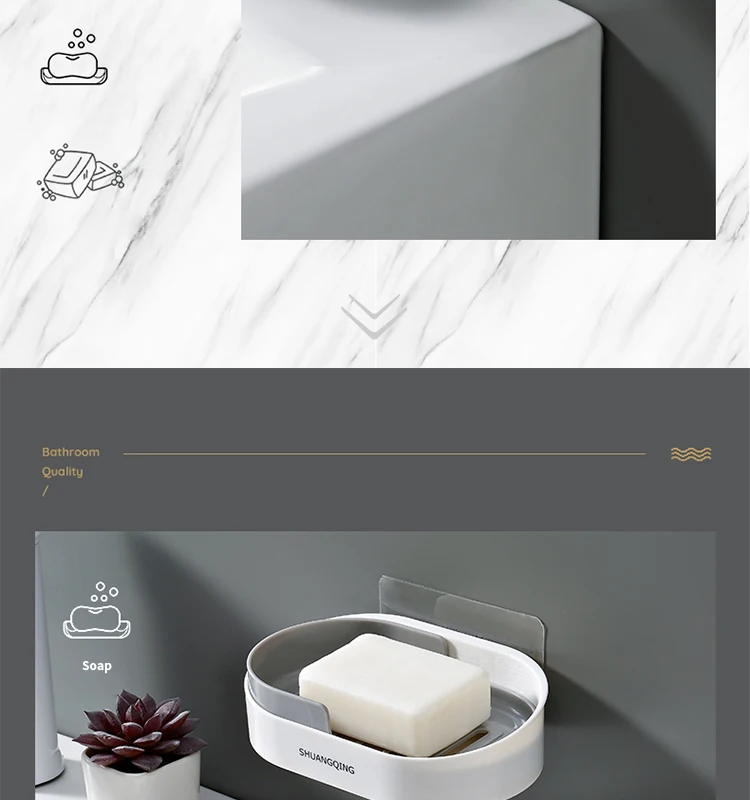 plastic wall mounted soap holder self adhesive soap dish