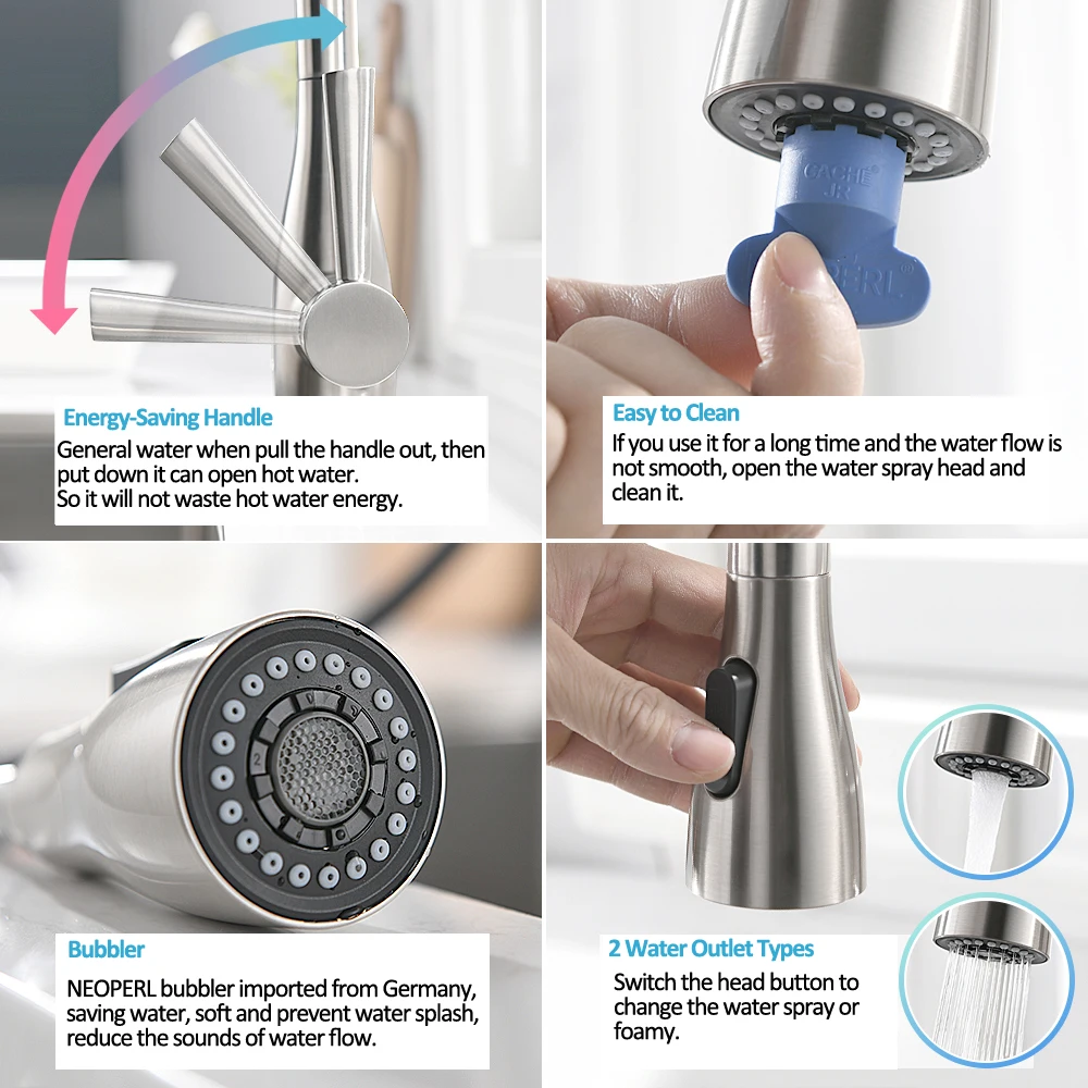 Smart Touch Sense Faucet Pull Out Kitchen Faucet Kitchen Sink Faucet