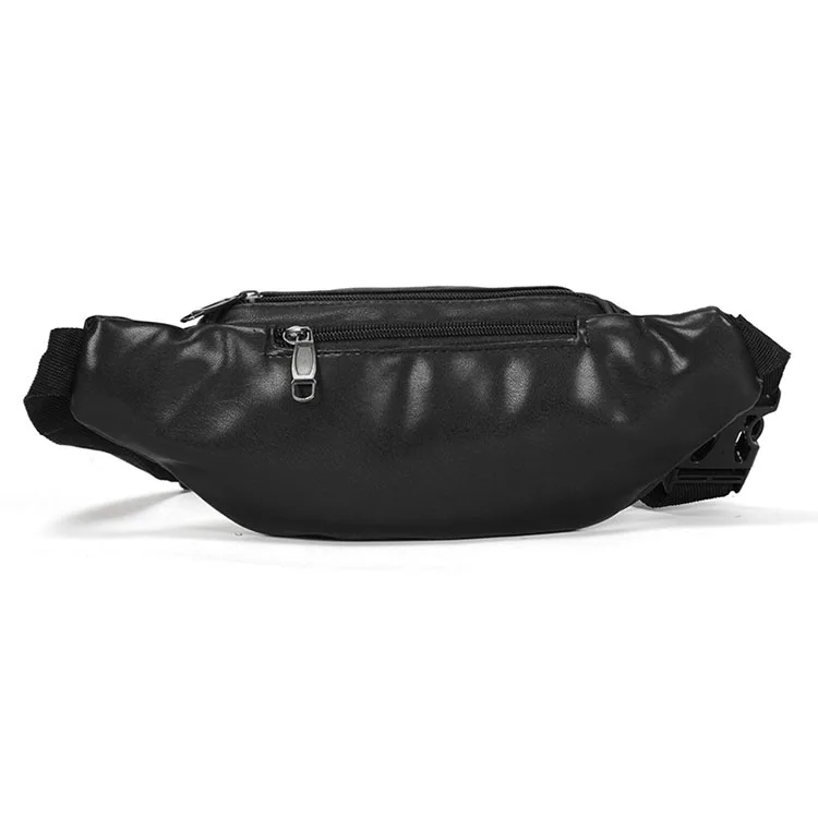 Mens Waterproof PU Leather Casual Waist Bag Pack