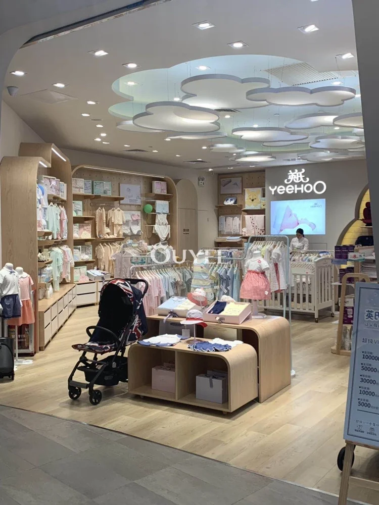 Modern Baby Clothing Store Shelves And Clothes Shop Furniture And Kids