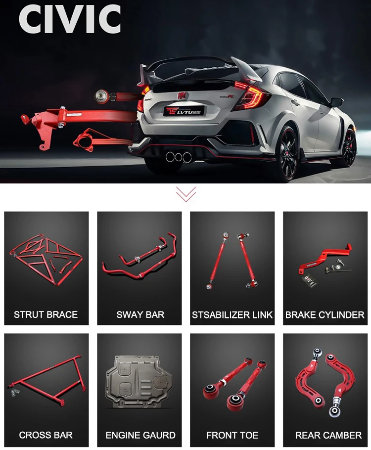 Lvtu Oem Strut Bar Subframe X Brace Sway Bar Racing Parts For Honda