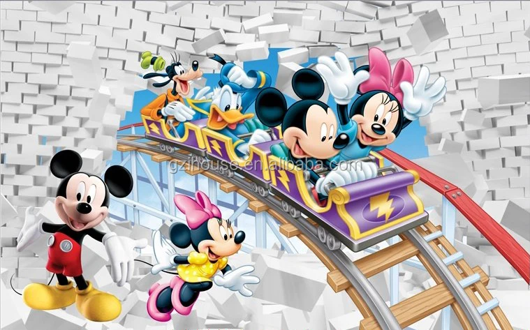 漫画子供部屋ミッキーマウスミッキー自己粘着性背景壁壁画 Buy 壁壁画 自己adhensive背景壁壁画 ミッキーの背景の壁壁画 Product On Alibaba Com