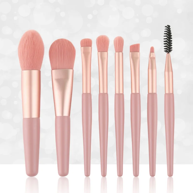 

8pcs professionals makeup brushes ets private label make-up kits,5 Sets, Pink,gray,blue,apricot