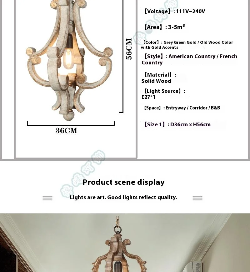 product french country style gold plated single head pendant light medieval rural entrance hallway lighting chandeliers pendant lights-6