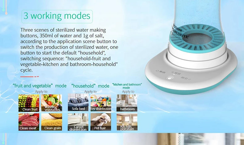 OLANSI منتج جديد home home آلة المياه Hypochlorous حمض المياه مولد