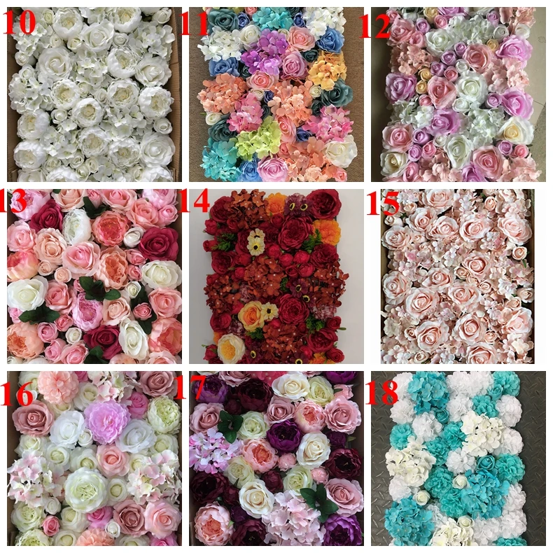 Fc1002 High Quality Wedding Backdrop Artificial Peony Flower Wall Mat