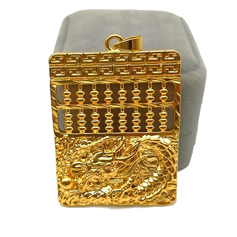 abacus gold pendant