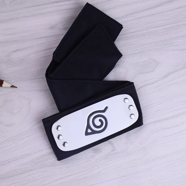 Black Leaf Village Headband For Naruto Cosplay Costume Kakashi Itachi Akatsuki Madara Headband