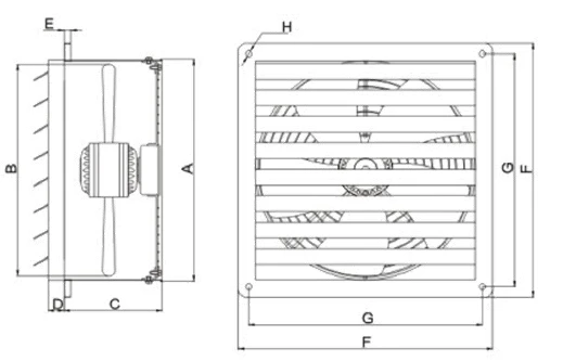 Axial Flow Fan, 250mm, 350mm, 450mm, 550mm - detail 10