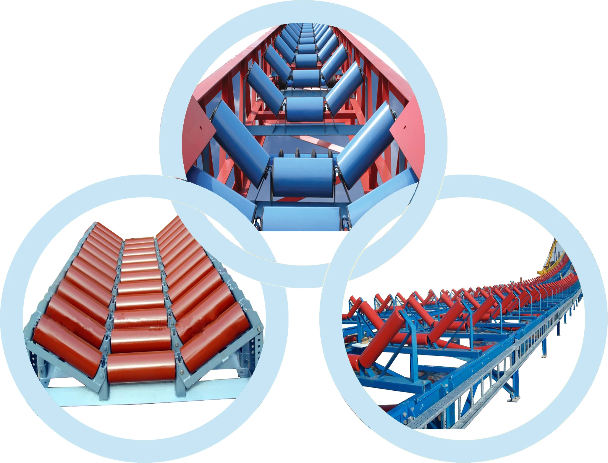 Belt Conveyor Steel End Caps Idler Rollers Industry Conveyor Roller